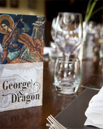 George and Dragon Restaurant Menu Design